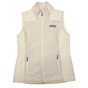 Vineyard Vines Women's Ivory Quilted Vest XS